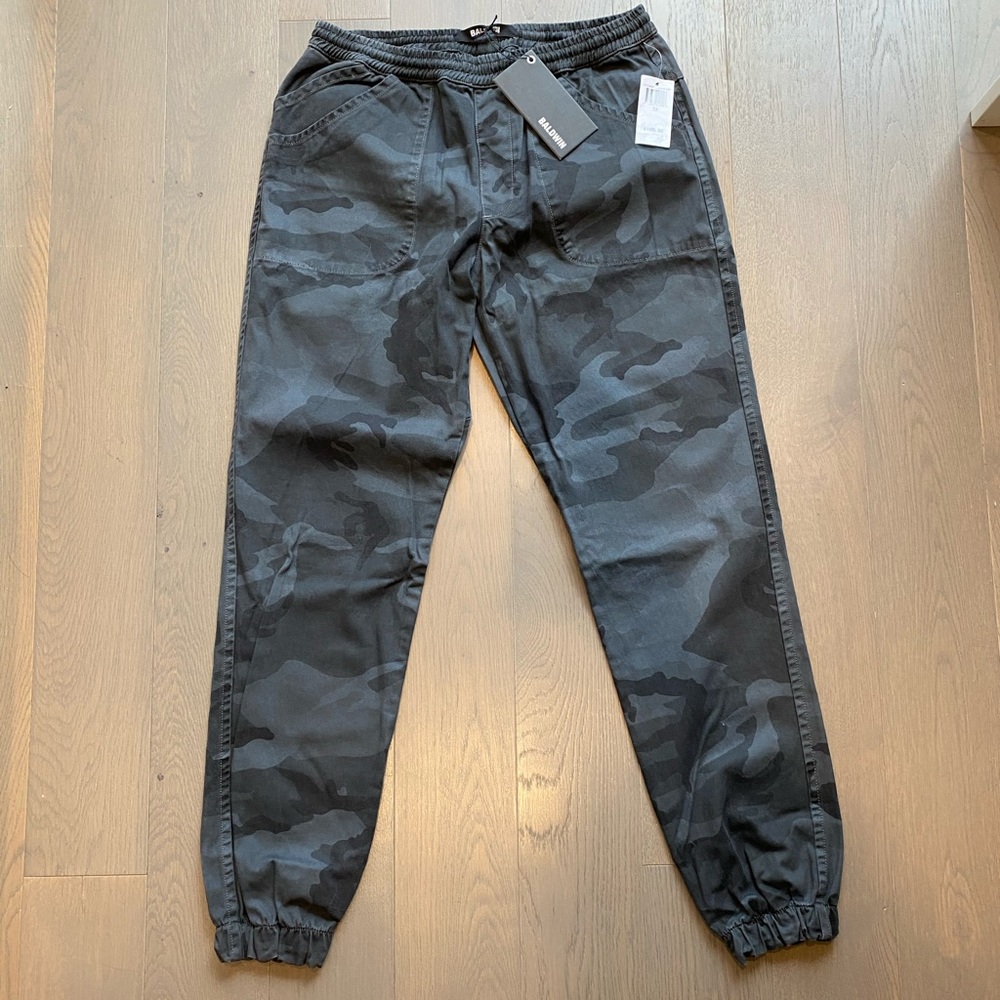 Baldwin men’s cash jogger pants blue gray camo 32